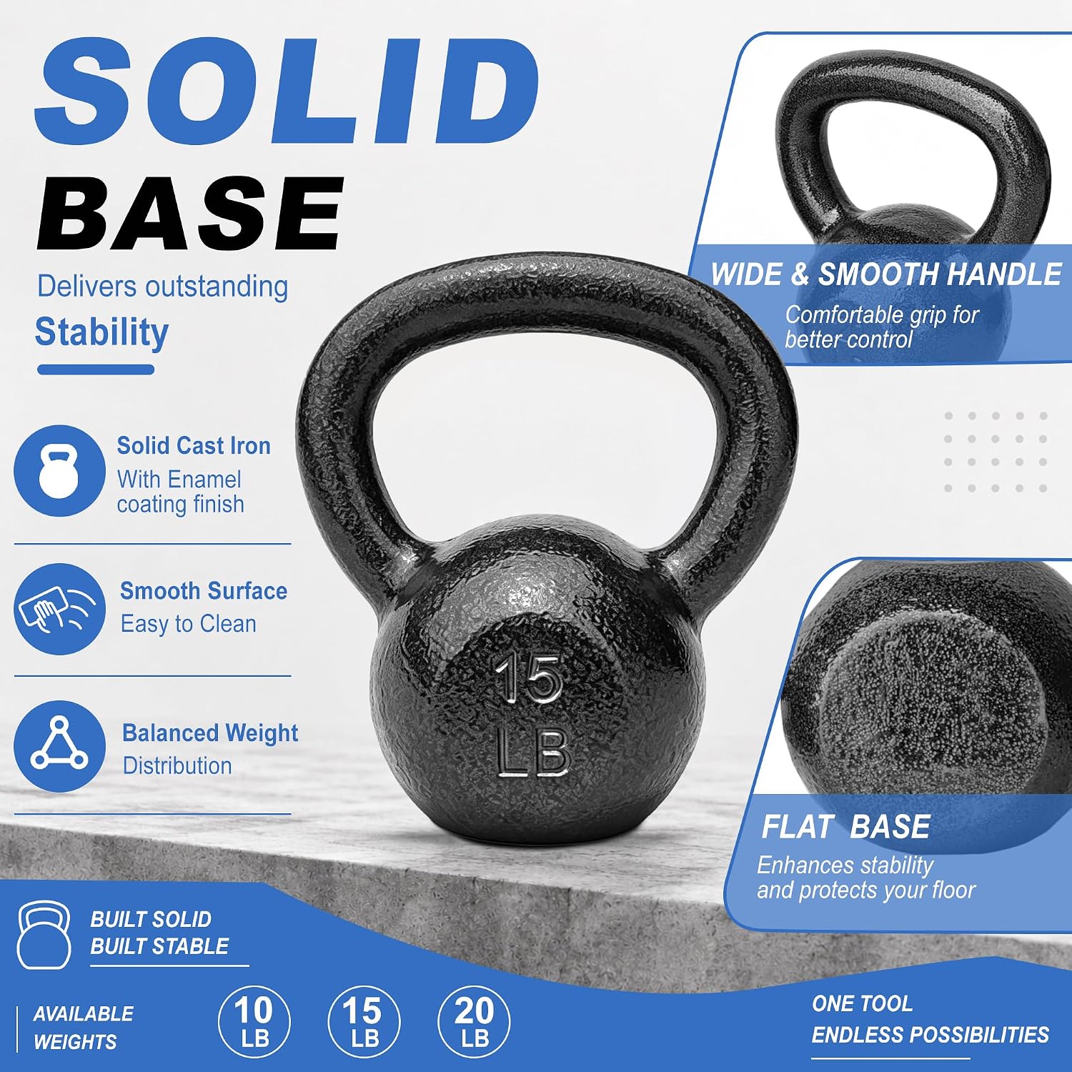 Cast Iron Kettlebells 5-50 LB  - Kettlebell review and price